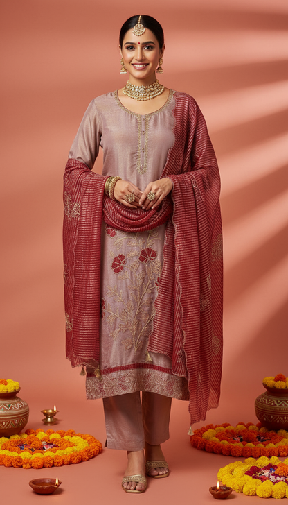 Zari Blossom Kurta Set